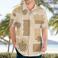 Vintage Lapita Hawaiian Shirt Iconic Double Face Pattern Beige LT05 - Polynesian Pride