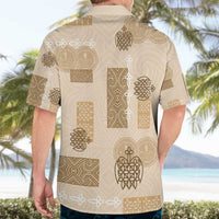 Vintage Lapita Hawaiian Shirt Iconic Double Face Pattern Beige LT05 - Polynesian Pride