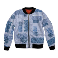 Vintage Lapita Bomber Jacket Iconic Double Face Pattern Blue