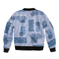 Vintage Lapita Bomber Jacket Iconic Double Face Pattern Blue