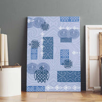 Vintage Lapita Canvas Wall Art Iconic Double Face Pattern Blue LT05 - Polynesian Pride