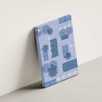 Vintage Lapita Canvas Wall Art Iconic Double Face Pattern Blue LT05 - Polynesian Pride