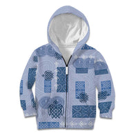Vintage Lapita Kid Hoodie Iconic Double Face Pattern Blue