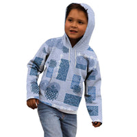 Vintage Lapita Kid Hoodie Iconic Double Face Pattern Blue