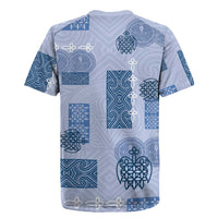Vintage Lapita Rugby Jersey Iconic Double Face Pattern Blue