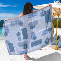 Vintage Lapita Sarong Iconic Double Face Pattern Blue