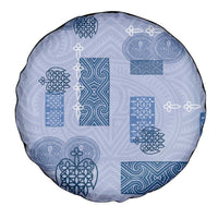 Vintage Lapita Spare Tire Cover Iconic Double Face Pattern Blue