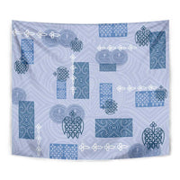 Vintage Lapita Tapestry Iconic Double Face Pattern Blue