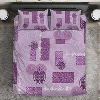 Vintage Lapita Bedding Set Iconic Double Face Pattern Violet