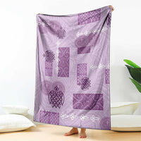 Vintage Lapita Blanket Iconic Double Face Pattern Violet LT05 - Polynesian Pride