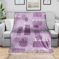 Vintage Lapita Blanket Iconic Double Face Pattern Violet LT05 - Polynesian Pride