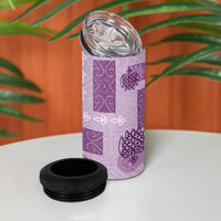 Vintage Lapita 4 in 1 Can Cooler Tumbler Iconic Double Face Pattern Violet LT05 - Polynesian Pride