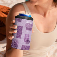 Vintage Lapita 4 in 1 Can Cooler Tumbler Iconic Double Face Pattern Violet LT05 - Polynesian Pride