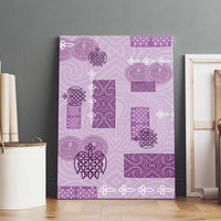 Vintage Lapita Canvas Wall Art Iconic Double Face Pattern Violet LT05 - Polynesian Pride