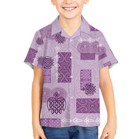 Vintage Lapita Hawaiian Shirt Iconic Double Face Pattern Violet LT05 - Polynesian Pride