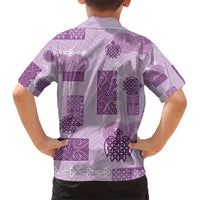 Vintage Lapita Hawaiian Shirt Iconic Double Face Pattern Violet LT05 - Polynesian Pride