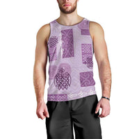 Vintage Lapita Men Tank Top Iconic Double Face Pattern Violet LT05 - Polynesian Pride