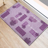 Vintage Lapita Rubber Doormat Iconic Double Face Pattern Violet LT05 - Polynesian Pride