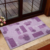 Vintage Lapita Rubber Doormat Iconic Double Face Pattern Violet LT05 - Polynesian Pride