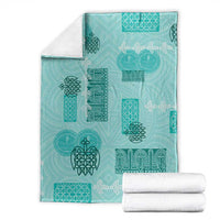 Vintage Lapita Blanket Iconic Double Face Pattern Turquoise LT05 - Polynesian Pride