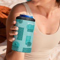 Vintage Lapita 4 in 1 Can Cooler Tumbler Iconic Double Face Pattern Turquoise LT05 - Polynesian Pride