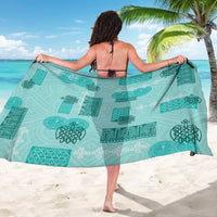 Vintage Lapita Sarong Iconic Double Face Pattern Turquoise