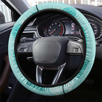 Vintage Lapita Steering Wheel Cover Iconic Double Face Pattern Turquoise LT05 - Polynesian Pride
