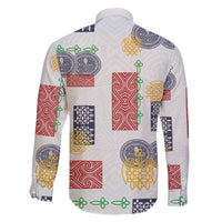 Vintage Lapita Family Matching Off Shoulder Short Dress and Hawaiian Shirt Iconic Double Face Pattern