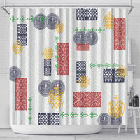 Vintage Lapita Shower Curtain Iconic Double Face Pattern