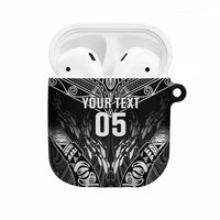Custom New Zealand Fishing AirPods Case Aotearoa Maori Koru LT05 Black - Polynesian Pride