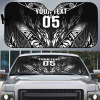 Custom New Zealand Fishing Auto Sun Shade Aotearoa Maori Koru - Polynesian Pride