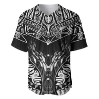 Custom New Zealand Fishing Baseball Jersey Aotearoa Maori Koru LT05 Black - Polynesian Pride