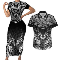 Custom New Zealand Fishing Couples Matching Short Sleeve Bodycon Dress and Hawaiian Shirt Aotearoa Maori Koru - Polynesian Pride