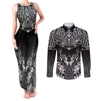 Custom New Zealand Fishing Couples Matching Tank Maxi Dress and Long Sleeve Button Shirt Aotearoa Maori Koru - Polynesian Pride