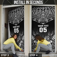 Custom New Zealand Fishing Door Cover Aotearoa Maori Koru - Polynesian Pride