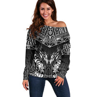 Custom New Zealand Fishing Off Shoulder Sweater Aotearoa Maori Koru - Polynesian Pride