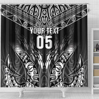 Custom New Zealand Fishing Shower Curtain Aotearoa Maori Koru - Polynesian Pride