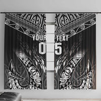 Custom New Zealand Fishing Window Curtain Aotearoa Maori Koru - Polynesian Pride