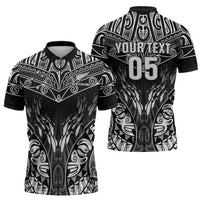 Custom New Zealand Fishing Zipper Polo Shirt Aotearoa Maori Koru - Polynesian Pride