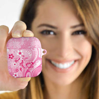 Memorial Pink Breast Cancer Awareness AirPods Case Plumeria Floral Tribal Pattern LT05 - Polynesian Pride