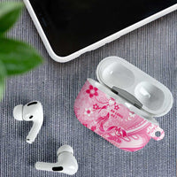 Memorial Pink Breast Cancer Awareness AirPods Case Plumeria Floral Tribal Pattern LT05 - Polynesian Pride