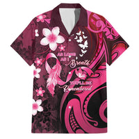 Personalised Memorial Breast Cancer Awareness Family Matching Summer Maxi Dress and Hawaiian Shirt Plumeria Floral Tribal Pattern - Polynesian Pride