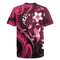 Personalised Memorial Breast Cancer Awareness Rugby Jersey Plumeria Floral Tribal Pattern LT05 - Polynesian Pride