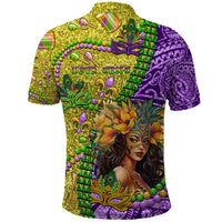 Personalised Hawaii Mardi Gras Polo Shirt Polynesian Pattern With Glitter Style LT05 - Polynesian Pride