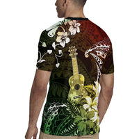 Hawaii Ukulele Rugby Jersey Polynesian Pattern Mix Hibiscus Reggae Version LT05 - Polynesian Pride