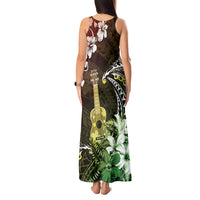 Hawaii Ukulele Tank Maxi Dress Polynesian Pattern Mix Hibiscus Reggae Version LT05 - Polynesian Pride