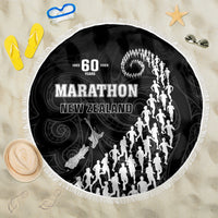 New Zealand Marathon Beach Blanket Maori Style LT05 One Size 150cm Black - Polynesian Pride
