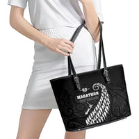 New Zealand Marathon Leather Tote Bag Maori Style LT05 - Polynesian Pride