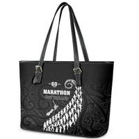 New Zealand Marathon Leather Tote Bag Maori Style LT05 - Polynesian Pride