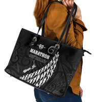 New Zealand Marathon Leather Tote Bag Maori Style LT05 - Polynesian Pride